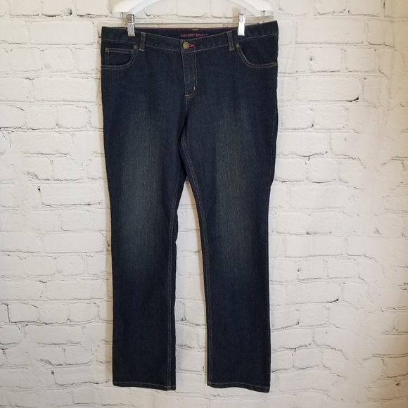 Lands' End Denim - NWOT Lands End Dark Blue Pencil Leg Denim Jeans